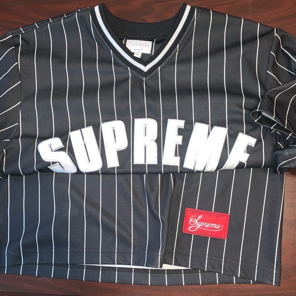 Supreme Pinstripe Baseball Jersey - Picture 3 of 4